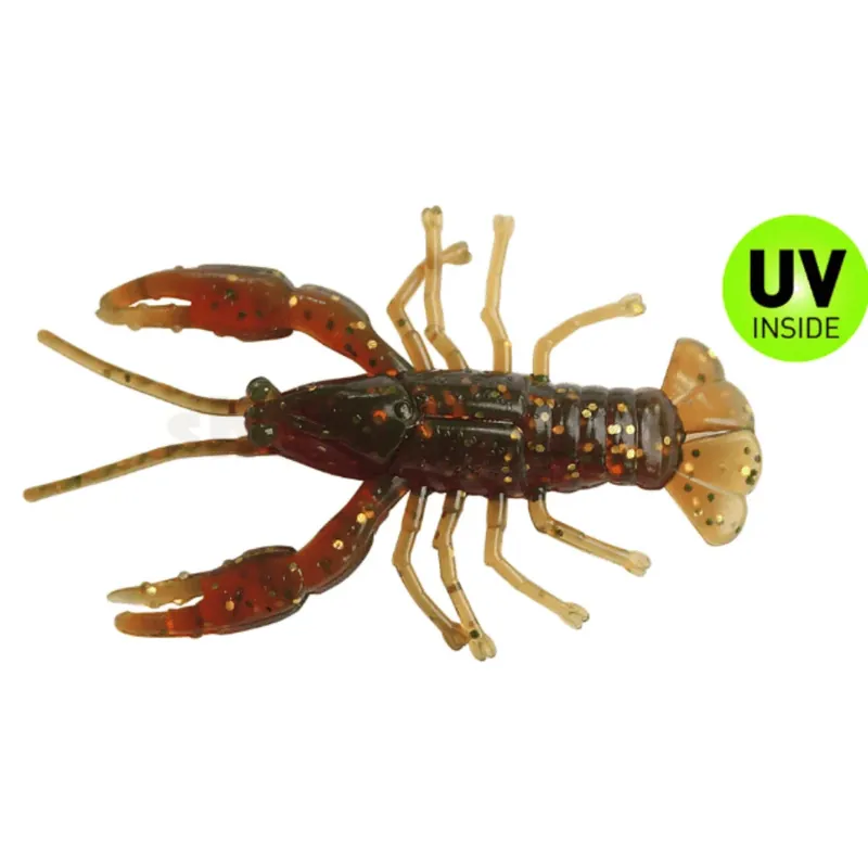 Must-Have SX Baby Crawfish 6,5 cm (2") motoroil Glitter 5 Stück