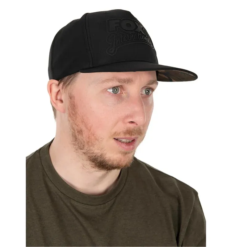 Autentický Fox Black Camo Flat Peak Snapback Cap