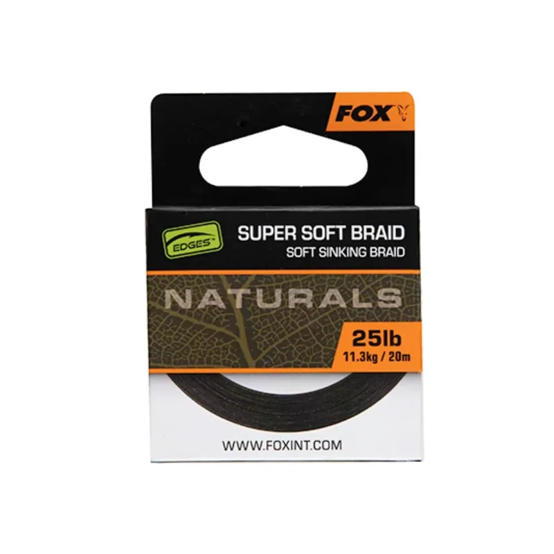 Sezónní Sleva Fox Naturals Soft Braid Hooklength 25 lb 11,3 kg 20 m