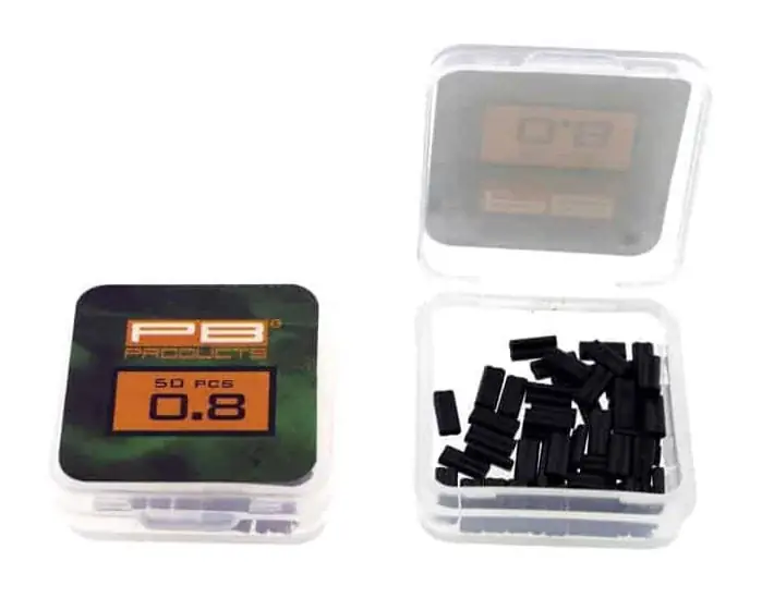 Dokud Zásoby Vydrží PB Products Double Barrel Crimps 0,8 mm 50 Stück Dull Black