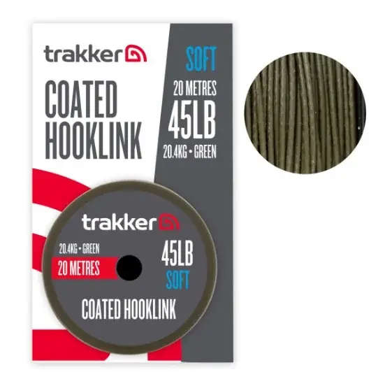 Trakker Soft Coated Hooklink 45 lbs 20,4 kg 20 Meter Pouze Dnes