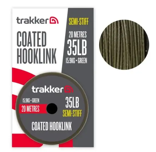 Přímo Od Výrobce Trakker Semi Stiff Coated Hooklink 35 lbs 15,9 kg 20 Meter