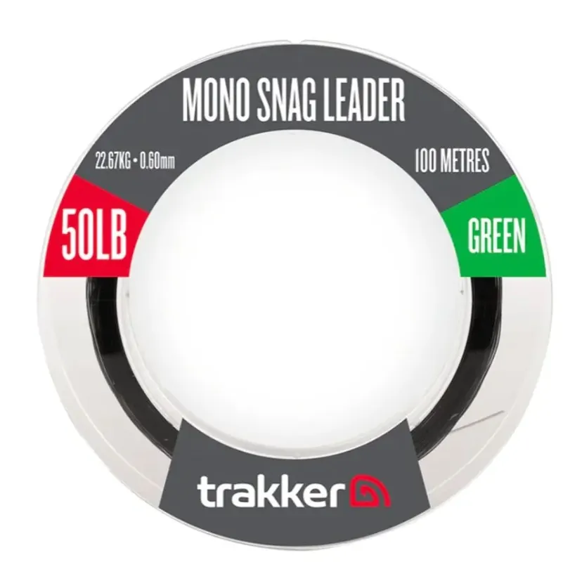 Speciální Cena Trakker Snag Leader 0,60 mm 50 lbs 22,6 kg 100 Meter Grün