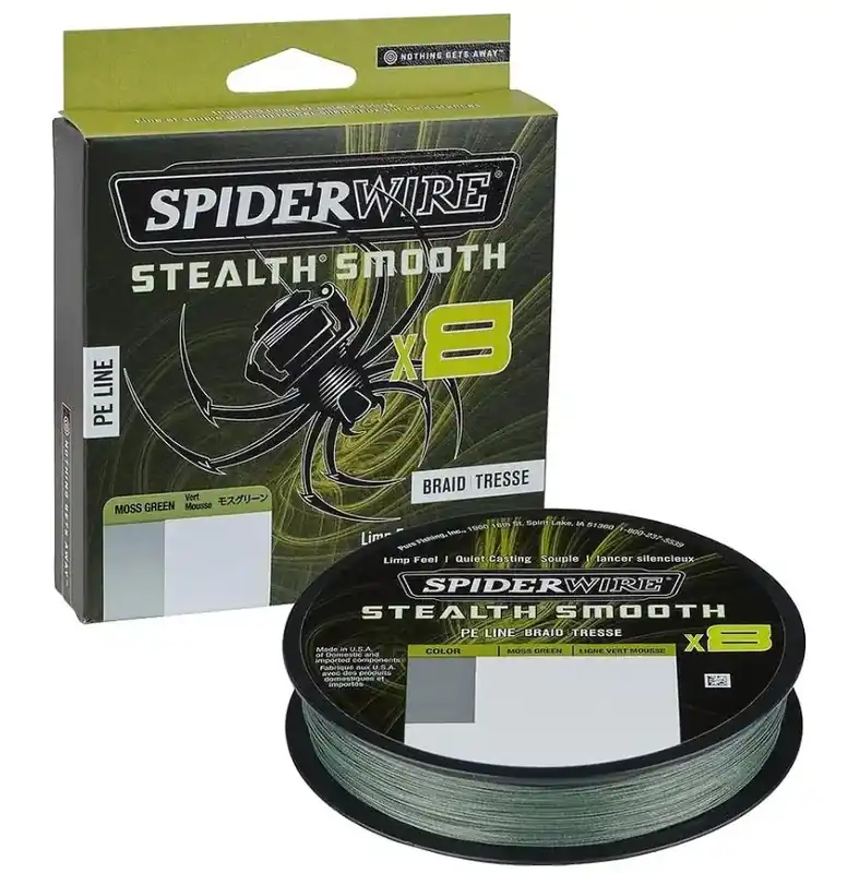 Spiderwire Stealth Smooth x8 PE-Braid 0,09 mm 7,5 kg 150 m Moss Green Časově Omezené