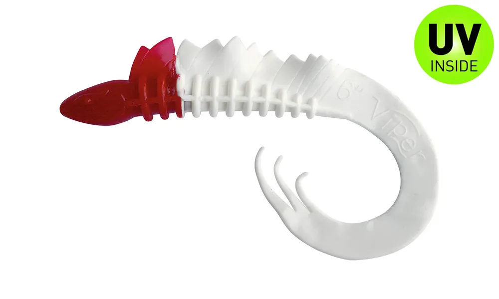 Nakupujte Hned Relax Viper 15 cm (6") Reinweiß / Red Head 2 Stück