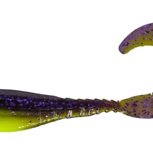 Akce Relax Curly Tail Crappie Minnow 5 cm (2") Purple-Glitter / Opaque-Chartreuse 5 Stück