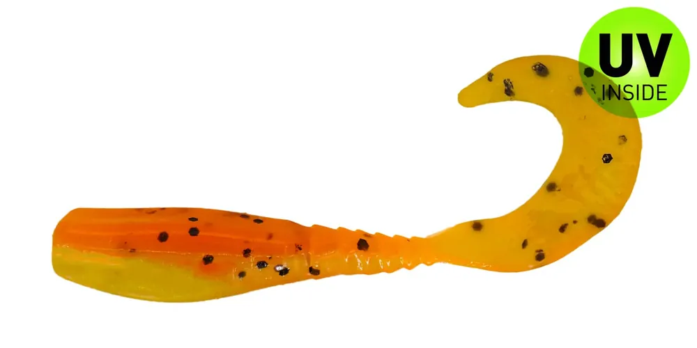 Relax Curly Tail Crappie Minnow 5 cm (2") Candy Corn 5 Stück Expresní Doručení