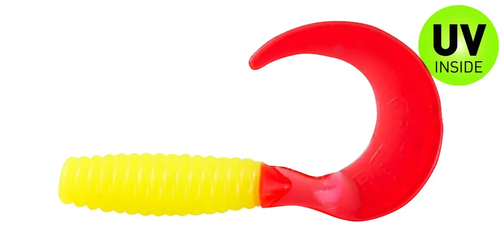 Sleva Relax Twister 4,5 cm (2") Fluogelb Red-Tail 5 Stück