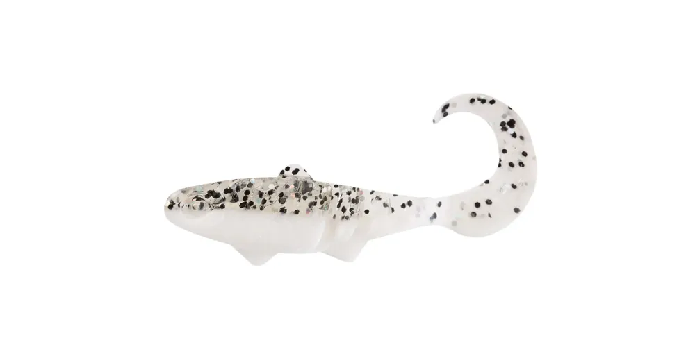 Autentický Relax Banjo Twister 3,5 cm (1,5") Reinweiss / Klar / Salt´n Pepper-Glitter 5 Stück