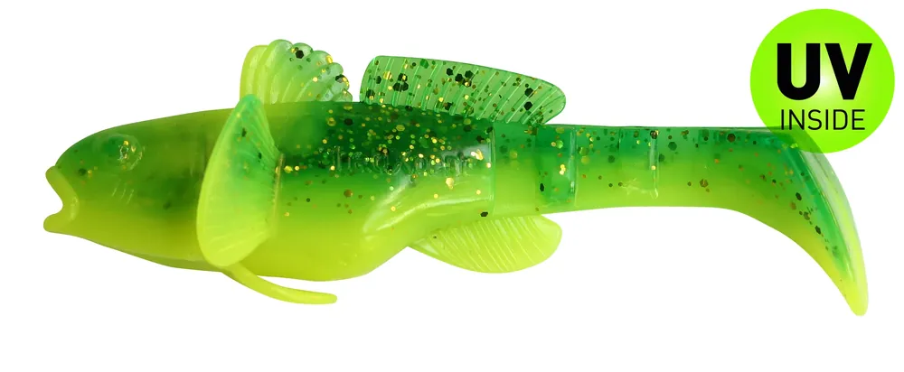 Nízká Cena SX Bullhead Schwarzmeergrundel 10,5 cm (3,5") Fluogelb Grün-Glitter 2 Stück