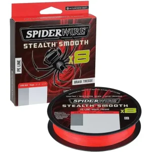 Sleva Spiderwire Stealth Smooth x8 PE-Braid 0,19 mm 18 kg 300 m Code Red