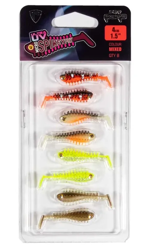 Fox Rage UV Micro Spikey Mixed Lure Pack 4 cm 8 Stück Značkový
