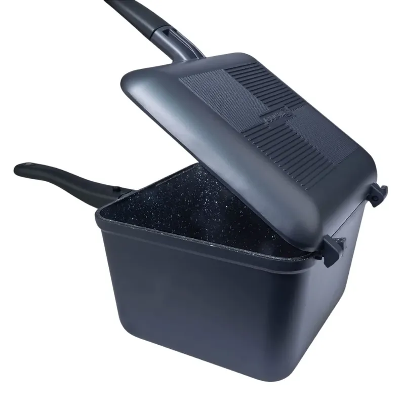 Víkendová Akce Ridge Monkey Connect Tiefe Pfanne und Grillplatte XL Granite Edition