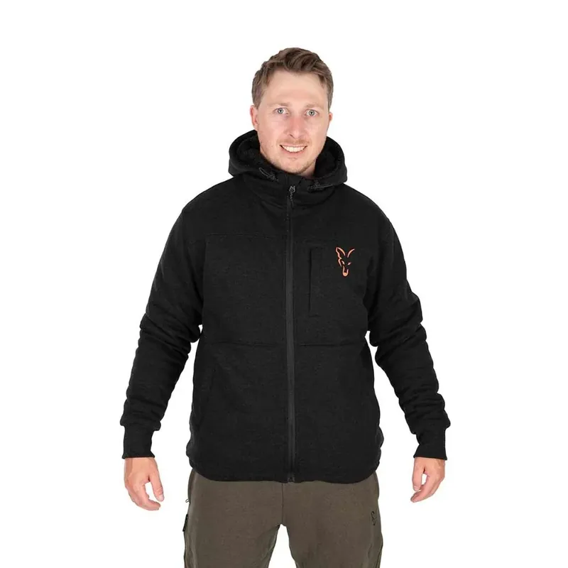 Akční Nabídka Fox Collection Sherpa Jacket Schwarz-Orange Medium