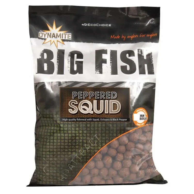 Dynamite Baits Peppered Squid Boilies 26 mm 1 kg Ihned K Objednání
