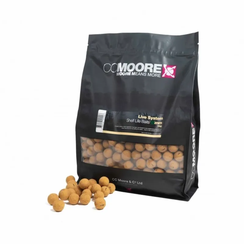 Dokud Zásoby Vydrží CC Moore Shelf Life Boilies Live System 18 mm 1 kg