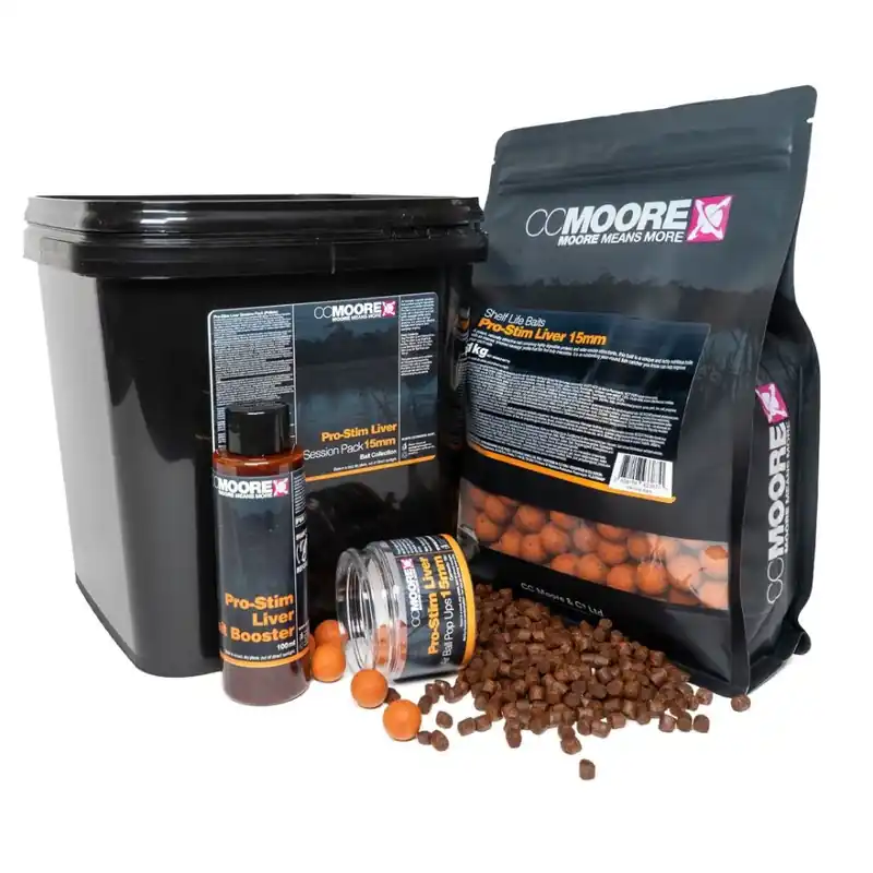 CC Moore Pro-Stim Liver Session Pack 15 mm - Boilies+Pellets+Pop Ups+Booster+Eimer Nakupujte Hned
