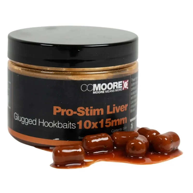 CC Moore Pro-Stim Liver Glugged Hookbaits 10x15 mm Top Prodej