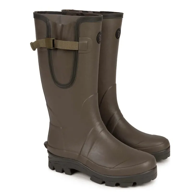 Autentický Fox Neoprene Lined Camo/Khaki Rubber Boot Size 9 EU 43