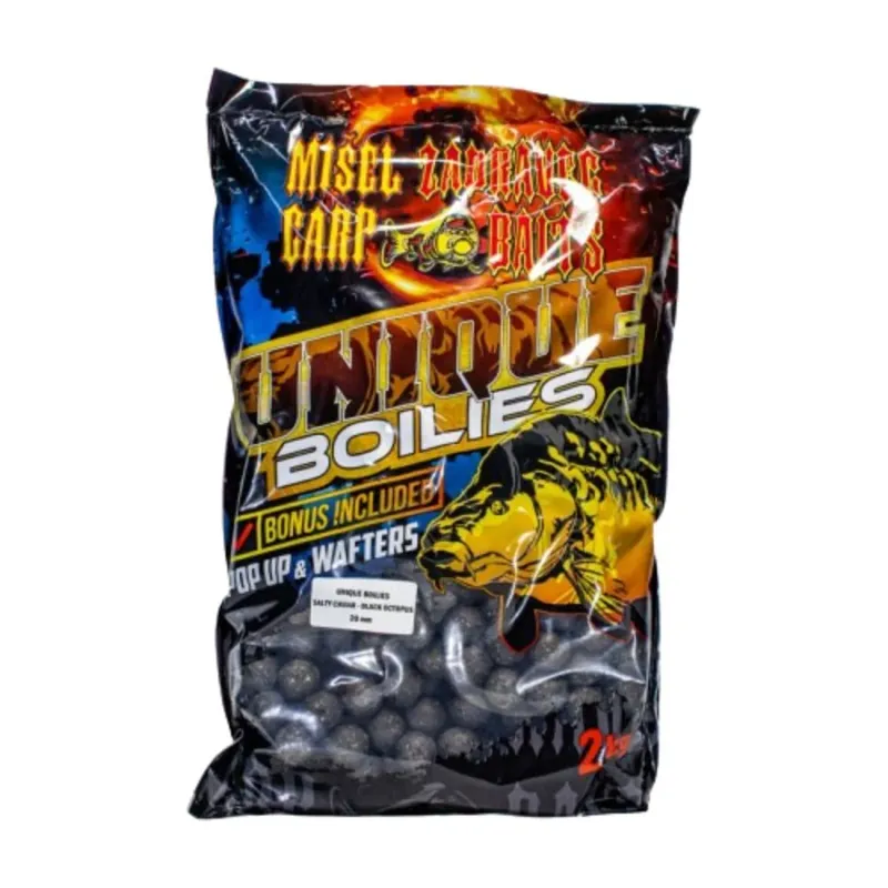 Akce Zadravec Baits Unique Boilies Salty Caviar Black Octopus 24 mm 2 kg
