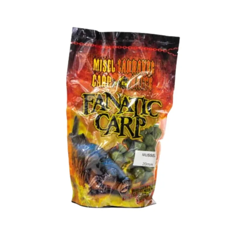 Časově Omezené Zadravec Baits Fanatic Carp Boilies Mussel 20 mm 800g