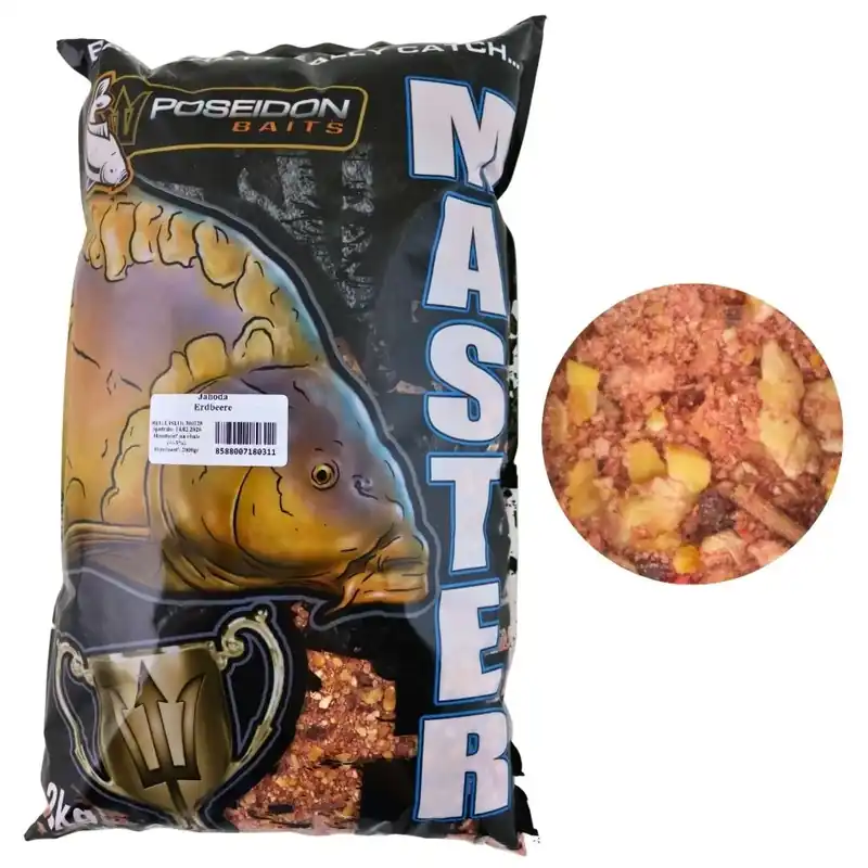 Poseidon Master Groundbait Erdbeere 2 kg Vrácení Zdarma