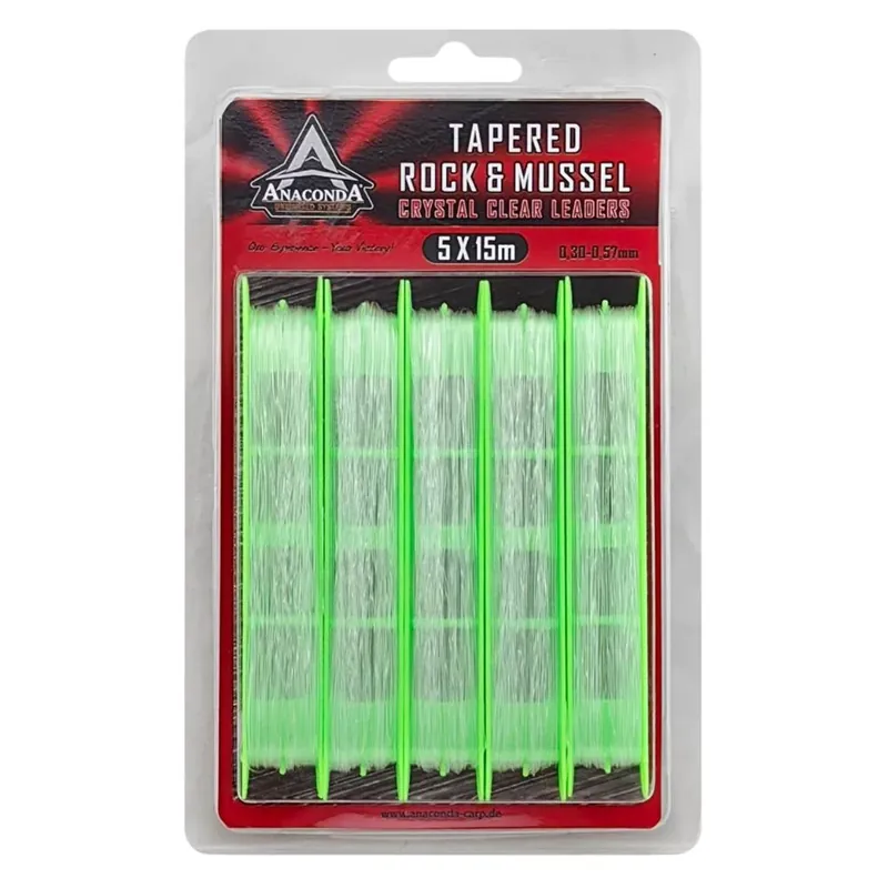Akce Anaconda Tapered Rock & Mussel Invisible Leaders 0,35-0,65 mm