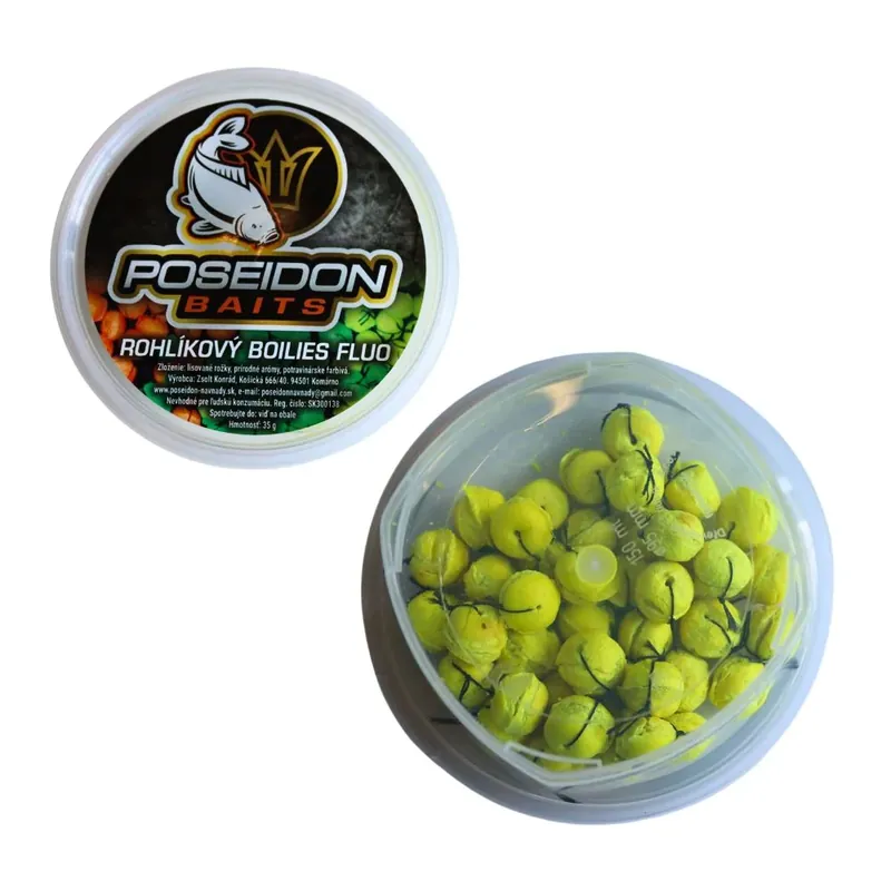 Nízká Cena Poseidon Semmel Boilies Fluo Sweet Mais 12 mm 35 g