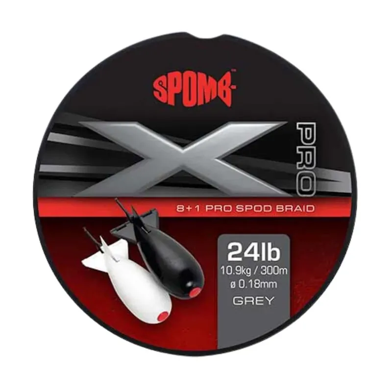 Cenově Výhodný Fox Spomb X Pro Braid 0,18 mm 10,9 kg 300m Grey