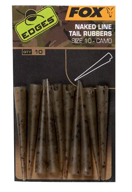 Speciální Cena Fox Edges Camo Naked Line Tail Rubber Größe 10 10 Stück