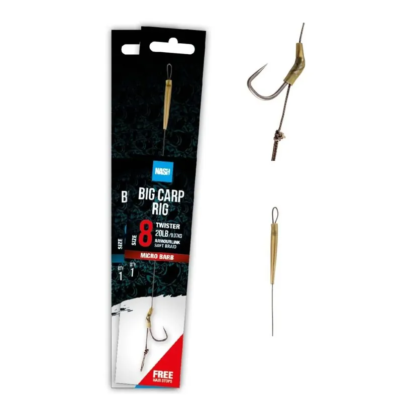 Autentický Nash Big Carp Rig Size 6 Barbless