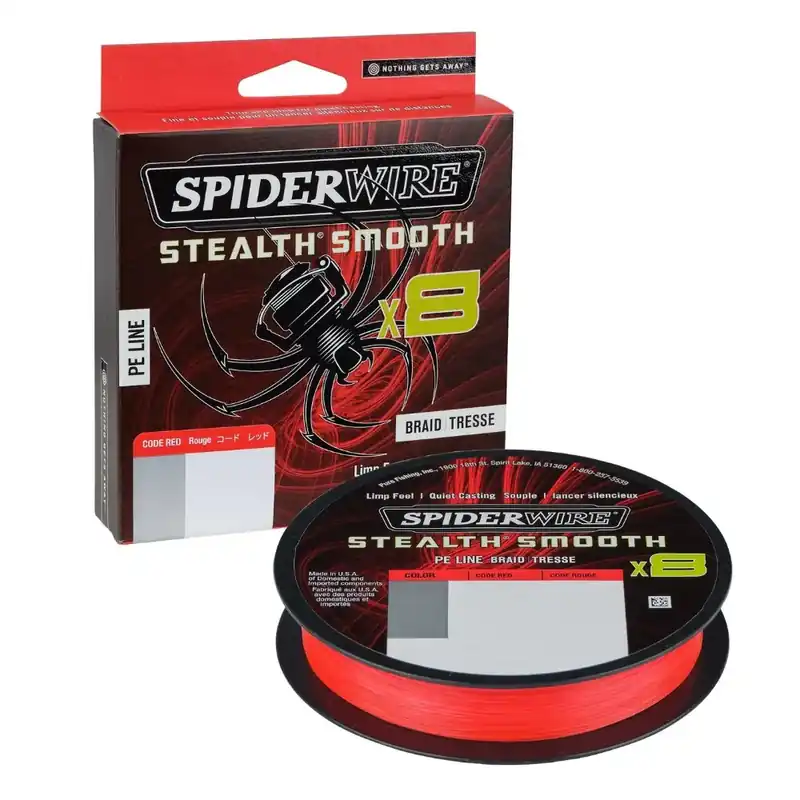 Sezónní Sleva Spiderwire Stealth Smooth x8 PE-Braid 0,15 mm 16,5 kg 150 m red