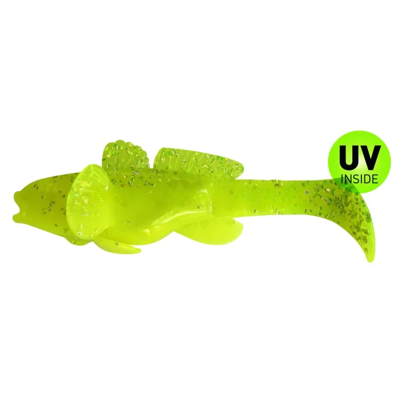 SX Bullhead Schwarzmeergrundel 10 cm (3,5") Fluogelb Fluogrün Glitter 2 Stück Nejprodávanější