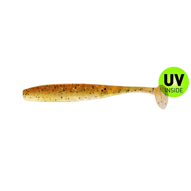 Akce Relax Bass Shad 7 cm (2,5") Goldperl-Motoroil-Glitter 10 Stück