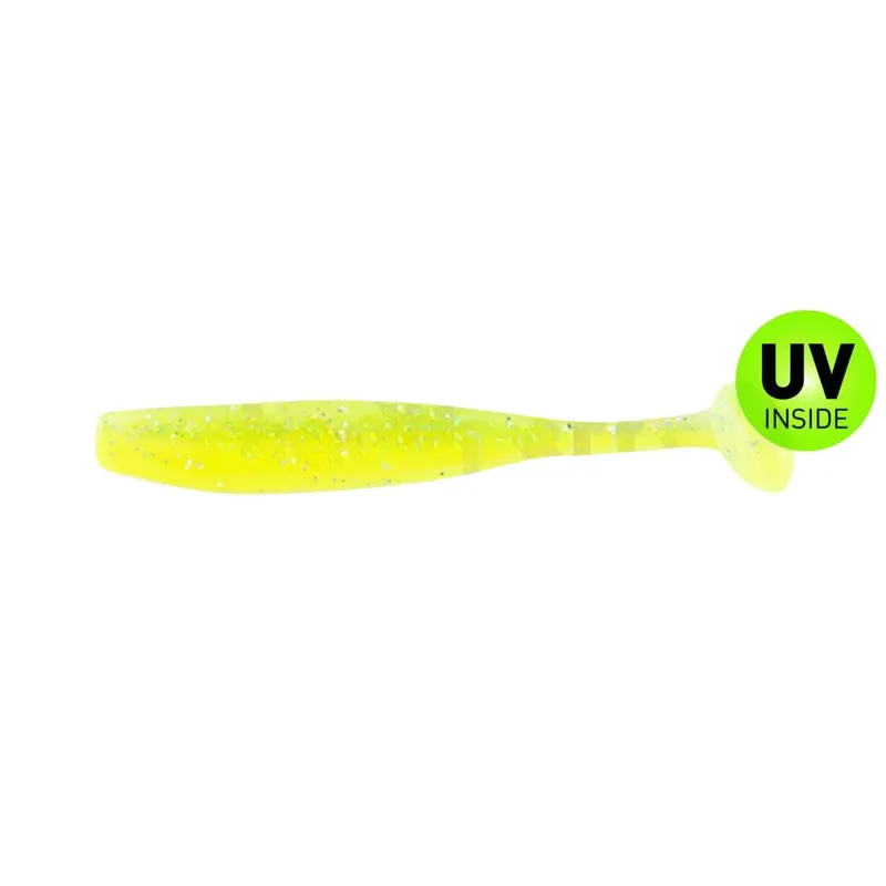 Relax Bass Shad 7 cm (2,5") Fluogelb-Fluogrün-Glitter 10 Stück Hit Sezóny