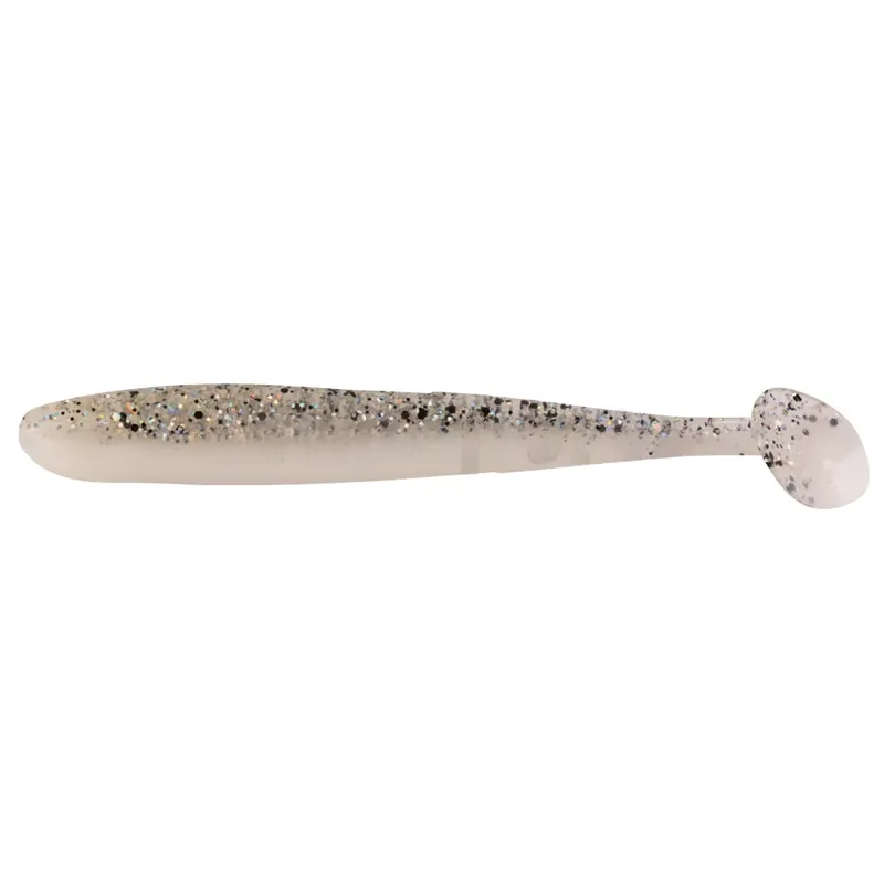 Relax Bass Shad 9 cm (3") Reinweiss Klar-Salt´n-Pepper-Glitter 10 Stück Akční Cena