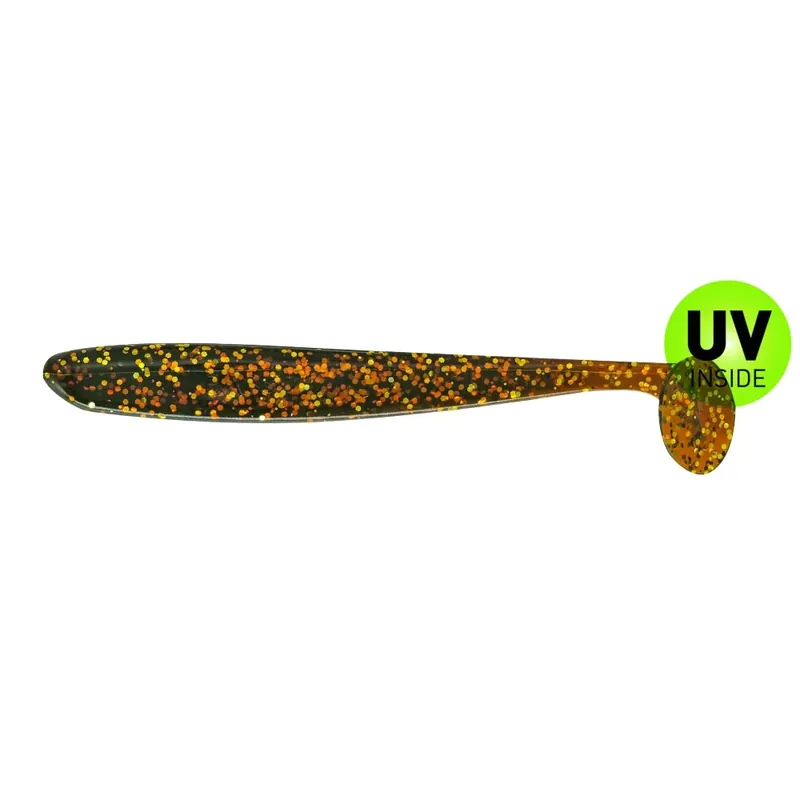 Vysoce Kvalitní Relax Bass Shad 13 cm (4,5") Motoroil-Gold-Glitter 5 Stück