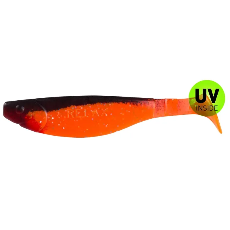 Speciální Cena Relax Kopyto-River 13 cm (5") Klar Fluoorange Glitter Schwarz 5 Stück