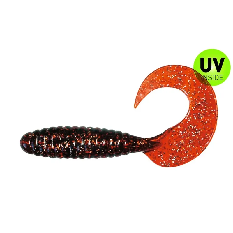 Nejprodávanější Relax Twister regulär 8 cm (4") Motoroil Gold Glitter 10 Stück