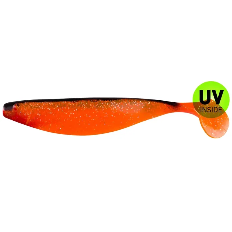Zlevněný Relax Xtra-Soft 23 cm (9") Fluoorange Glitter Schwarz 1 Stück