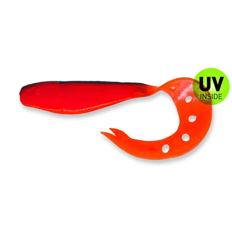 SX Sandra Twister 9 cm (3,5") Feuerrot Schwarz 3 Stück Expresní Doručení