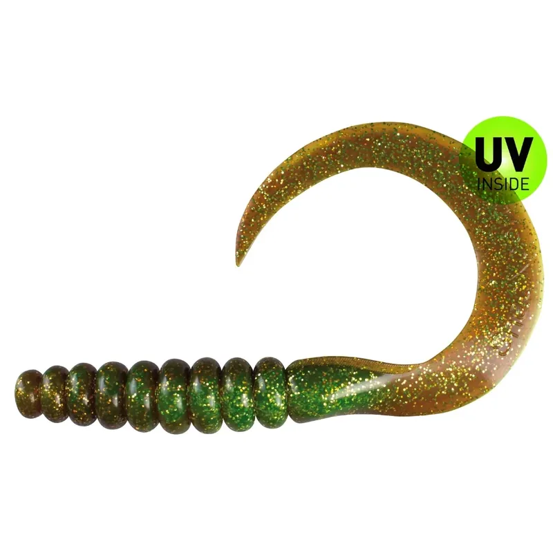 Relax XXL Grub 27 cm (11") Grün Chartreuse-Glitter Motoroil-Glitter 1 Stück Nízká Cena