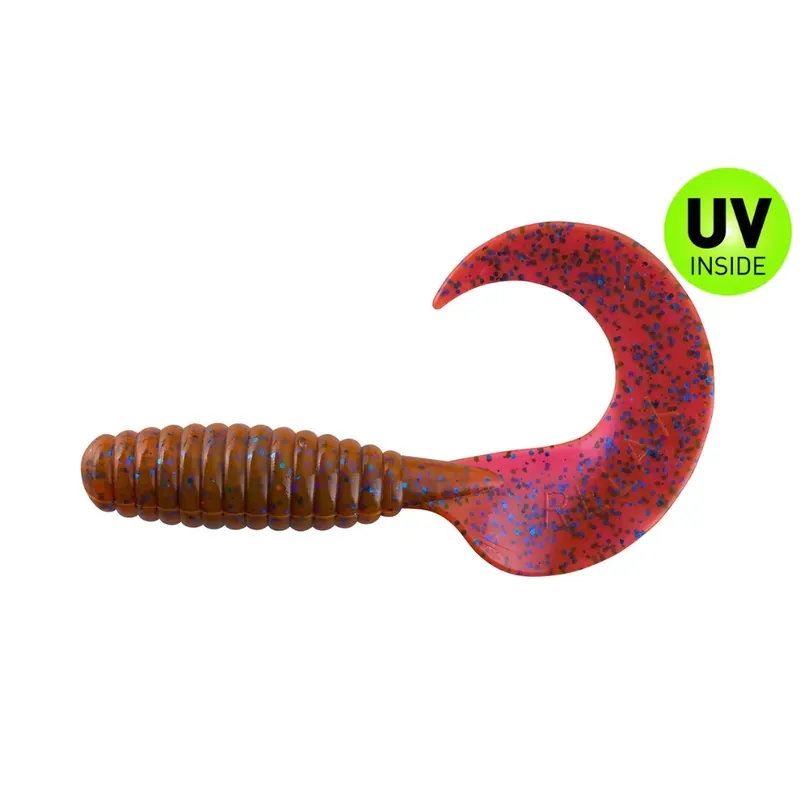 Akční Nabídka Relax Xtra Fat Grub 13 cm (5,5") Crawfisch Violett Electric Blue Glitter 5 Stück