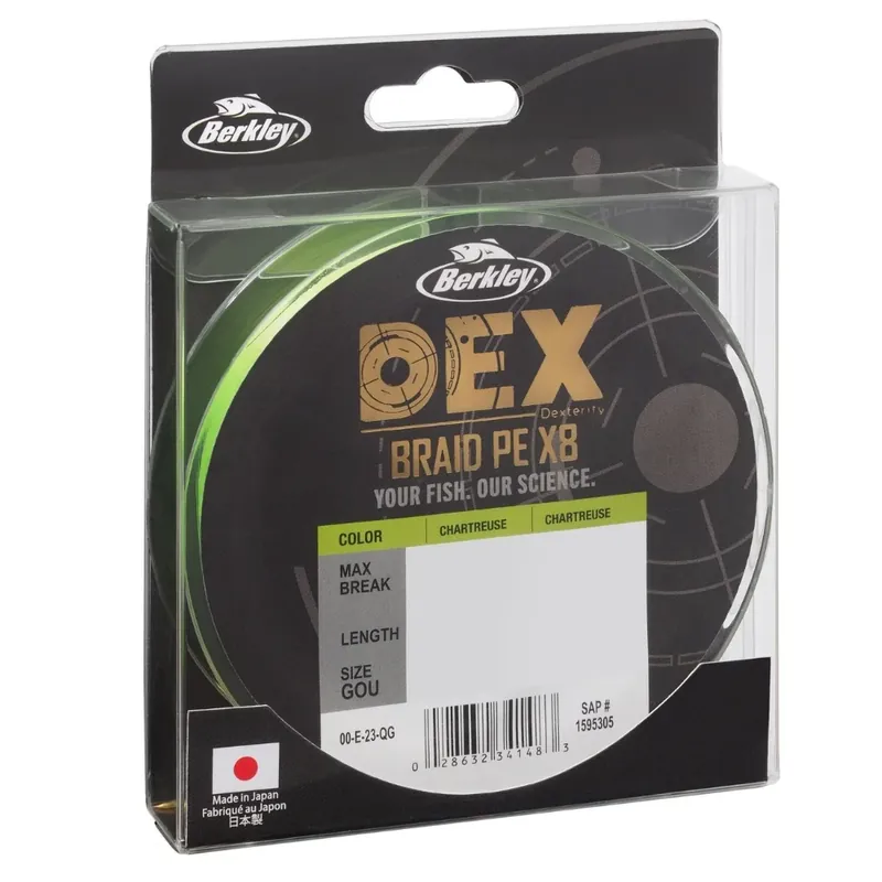 Berkley DEX x8 PE 0,08 mm 6,8 kg 150m Chartreuse Originální
