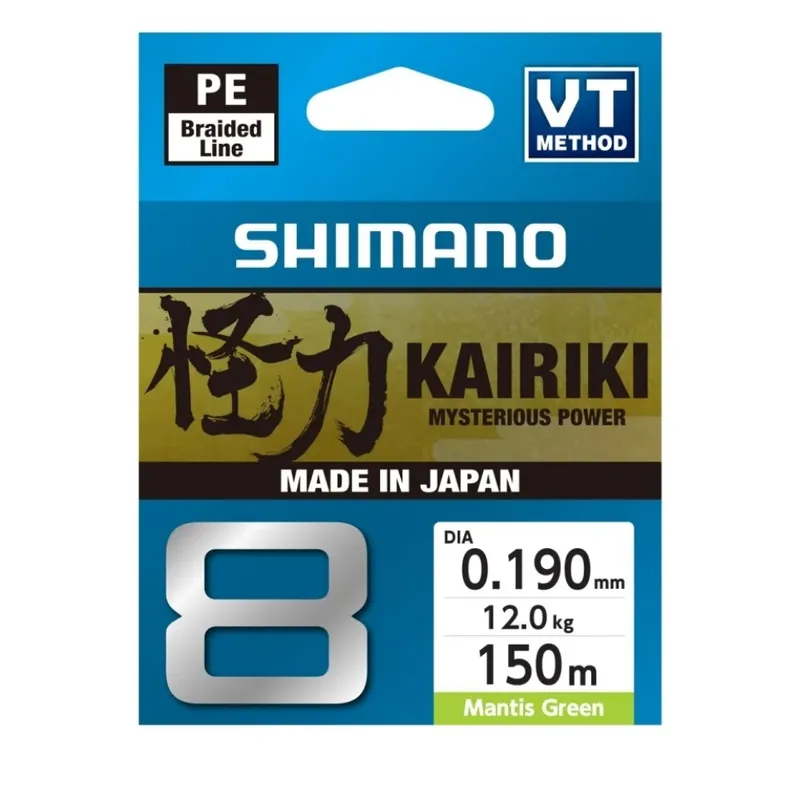Shimano Kairiki 8-Braid green 150m 0,190 mm 12,0 kg Akční Nabídka