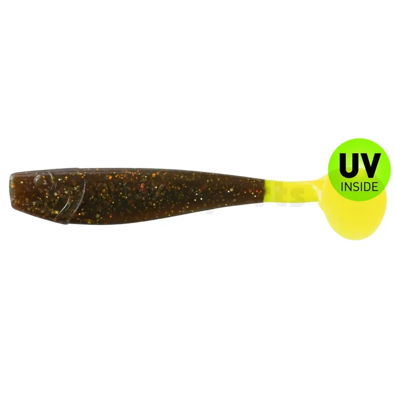 Ihned K Objednání Relax King-Shad 11 cm (4") Motoroil Gold Glitter Fire Tail 3 Stück