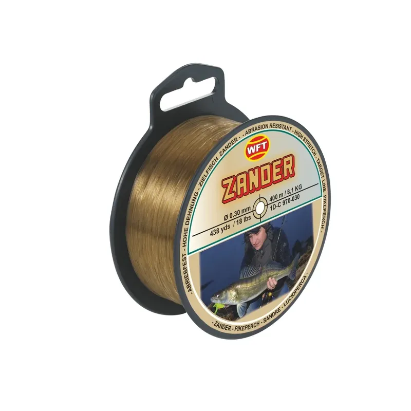 WFT Zielfischschnur Zander 0,30 mm 8,1 kg 400m Nová Kolekce