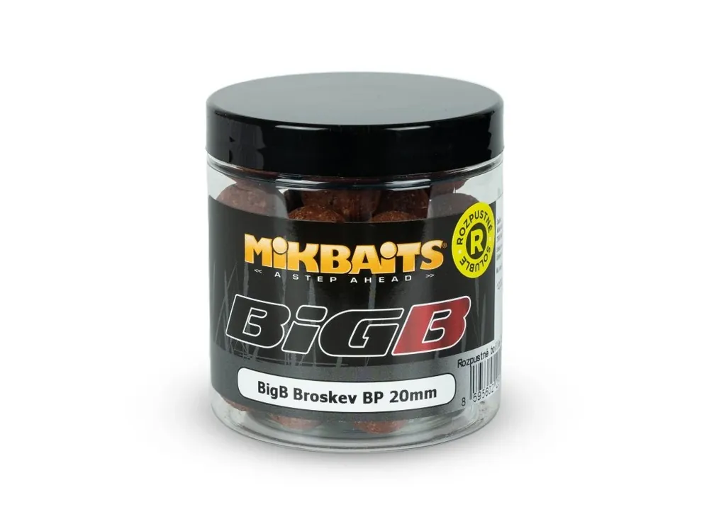 Mikbaits BiG boilie rozpustné 250ml BigB Broskev Black pepper Zlevněný