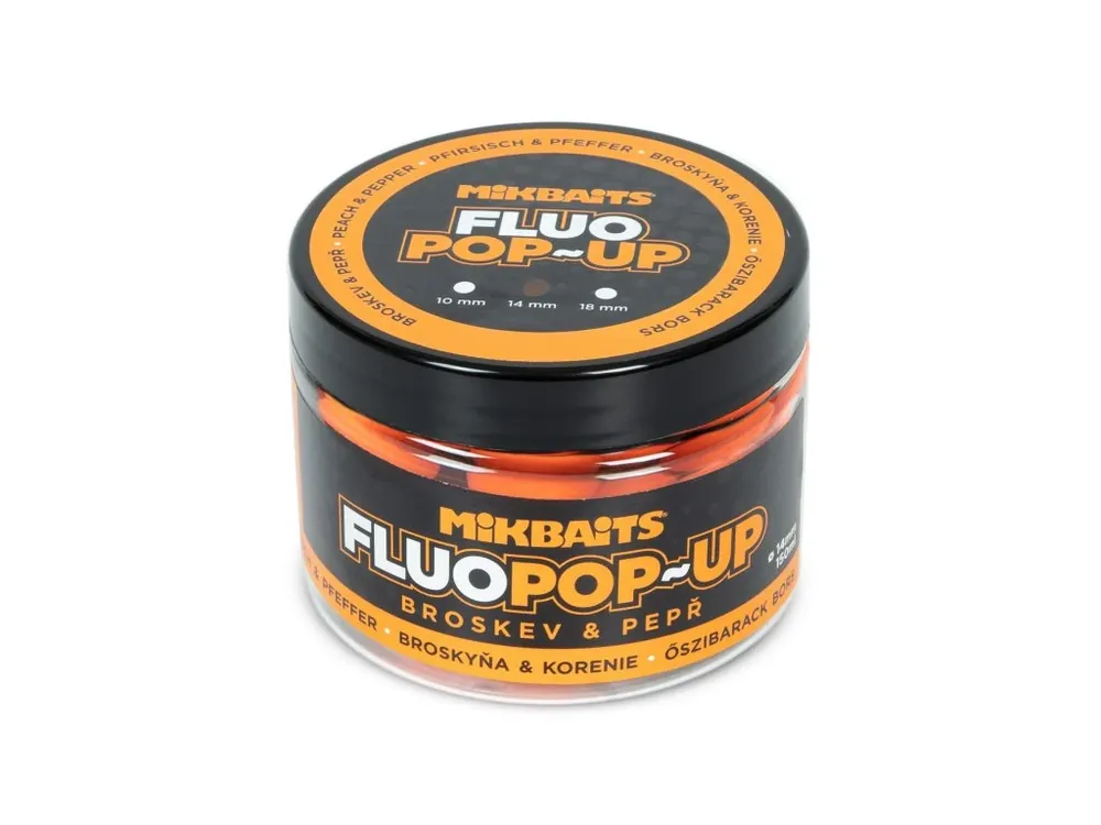 Mikbaits Plovoucí fluo boilie 150ml Broskev Pepř Cenová Bomba