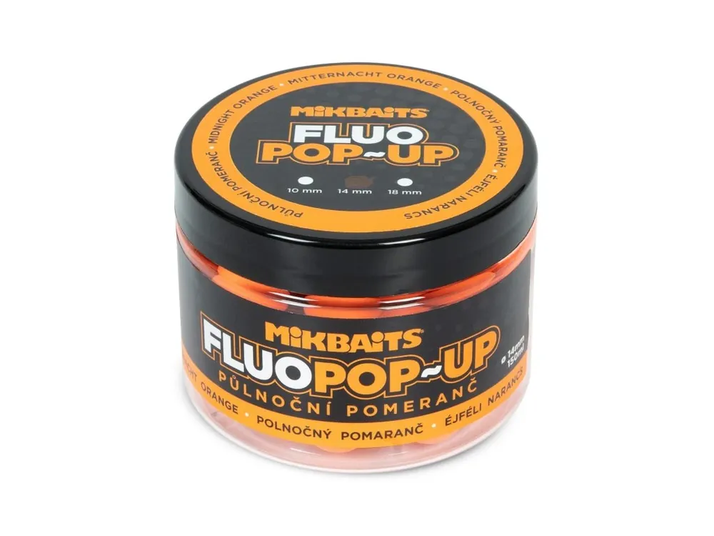 Sleva Mikbaits Plovoucí fluo boilie 150ml Půlnoční pomeranč